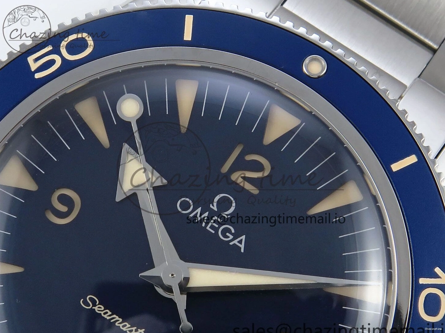 0401 Elegant Seamaster 300 Heritage SS VSF 1:1 Best Edition Blue Dial on SS Bracelet A 7701